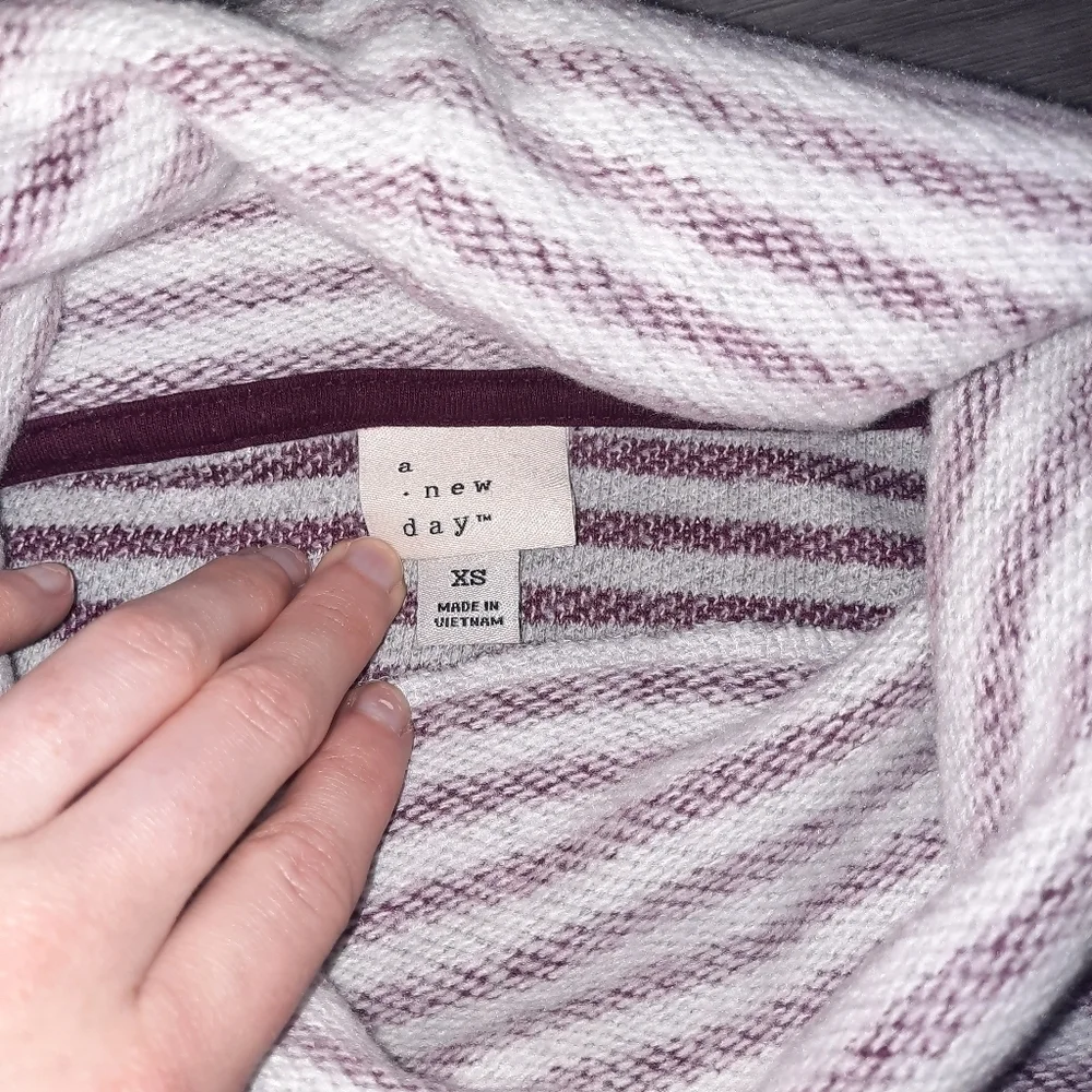 A New Day Striped Cowlneck Sweater